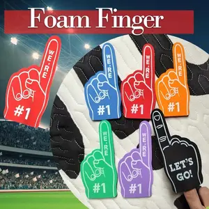 12 Foam Fingers, Mini Foam Fingers, Cheerleading Props, Football Fan Party Supplies, 12.7cm Sports Theme Birthday Party Decorations