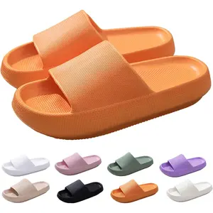 Pillow Slippers for Women and Men, Cloud Slides Shower Sandals House Shoes, Comfy and Cushioned Thick Sole Flipflop slippers women
