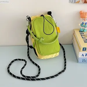 2026 Spring Trendy Orange Crossbody Phone Bag for Women, Lightweight Mini Sling Bag, Hands-Free Outdoor Riding Shoulder Bag, Aesthetic Street Style Small Purse for Travel Daily Use