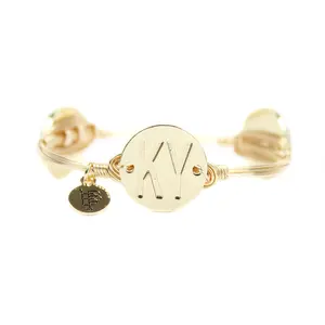 The Gold Kentucky Initial Bangle Bracelet