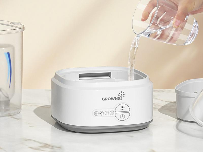 Grownsy Bottle Sterilizer and Dryer, Electric Steam Sterilizer for all Bottles, Nipples and Pump Parts, BPA Free Compact,Bottle Washer