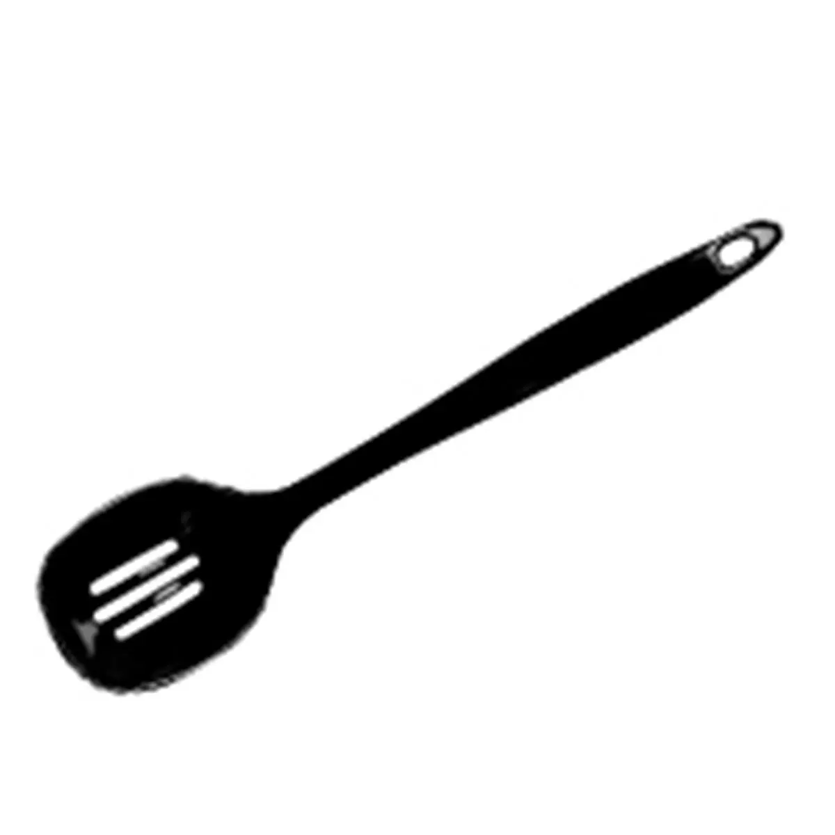 212 MAIN Melamine Slotted Spoon - Black, Melamine Material Kitchen Utensil, Cooking Utensil for Kitchen Use, Utensils