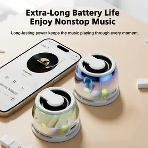 Magnetic Portable Wireless Speaker, Premium Sound Quality, Mini LED Shower IPX-7 Waterproof Speaker with RGB Night Light, TWS Stereo Sync, Great for Outdoor Riding, Gaming, Traveling, Camping