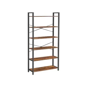 VASAGLE 6-Tier Bookshelf with Steel Frame