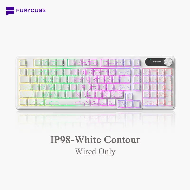 FURYCUBE IP98 98-Keys PBT Gradient Side Engraved Tri-Mode Wireless