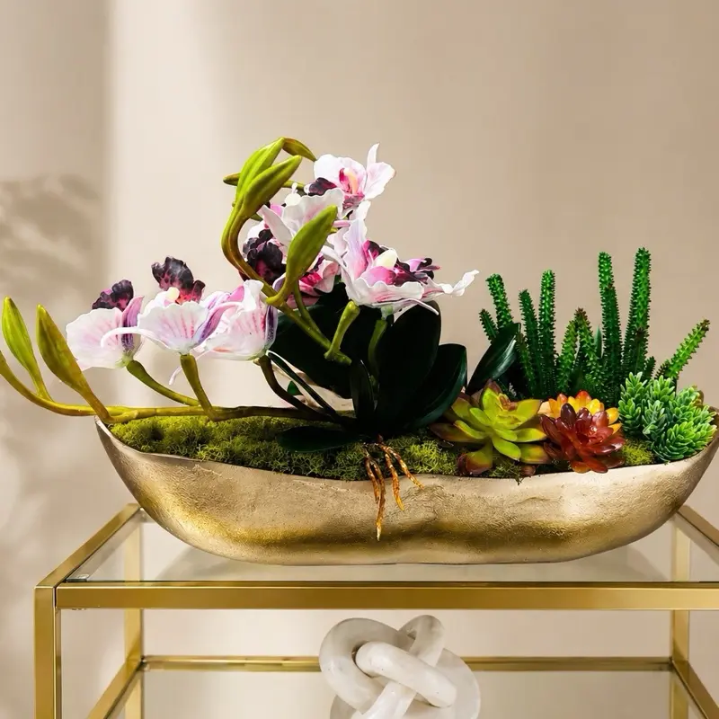 Luxury Orchid & Succulent Centerpiece