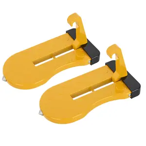 Nilight Car Door Step for Roof Access, Universal Folding Aluminum Alloy Car Accessories, SUV/Truck Door Latch Step Pedal with Glass Breaker Safety Hammer, 400lbs Max Load, 2-Pack Yellow Autos