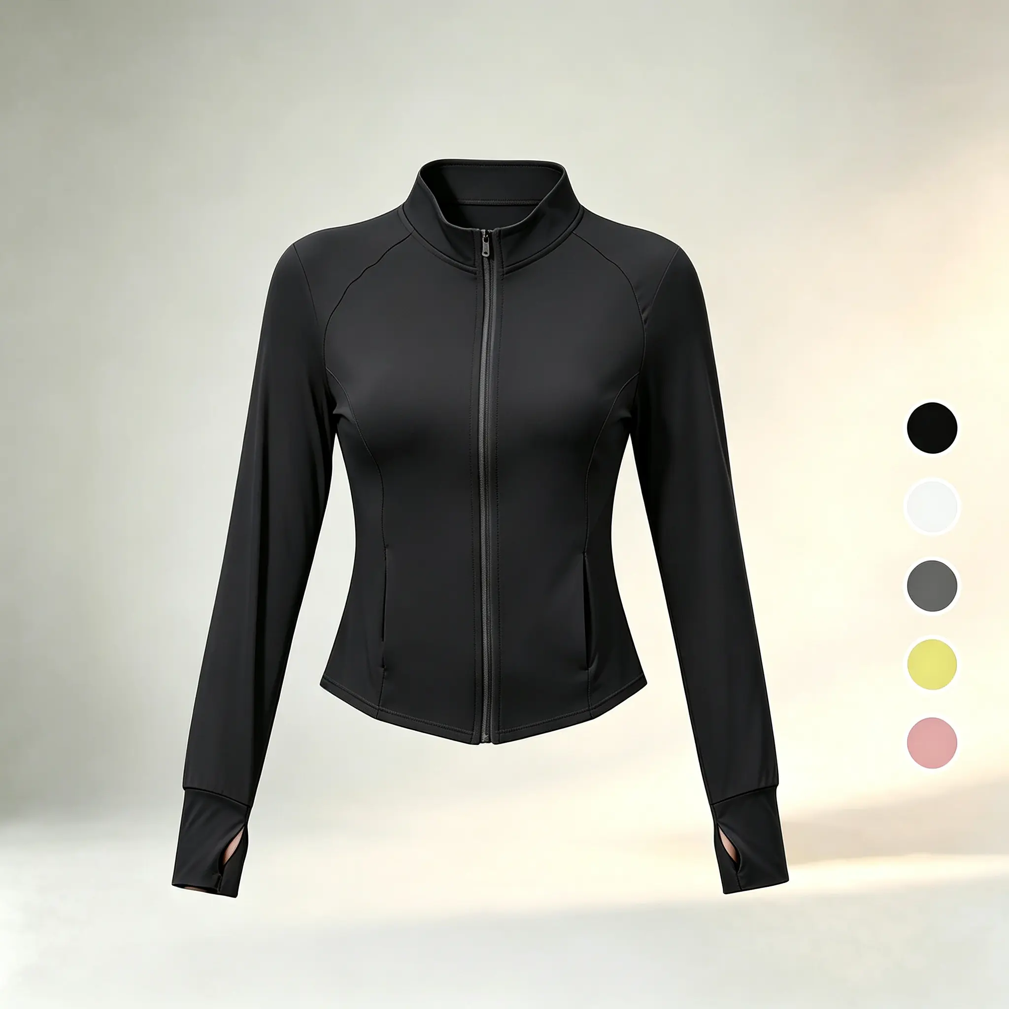 Women's UPF 50+ Sun Protection Jacket, Slim Fit Lightweight Full Zip UV Blocking Long Sleeve Top with Thumb Hole Sleeves