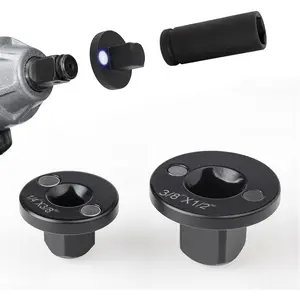 2PC Socket Adapter Set, Low Profile Impact Insert Drive Ratchet Adapters for Tight Spaces, 1/4" to 3/8", 3/8" to 1/2"