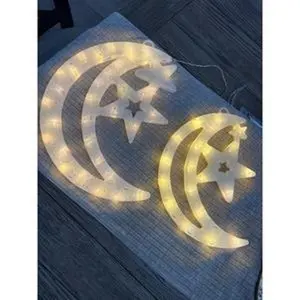 Crescent moon and star light up decor medium or large Decoration