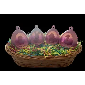 Set of 4 pastel Easter ornaments