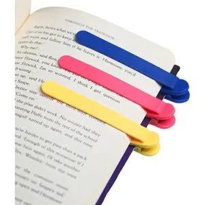 3pcs Silicone Automatic Bookmarks, Book Lovers Gifts for Reading Women, Men, Kids, Readers, Unique Cute Book Page Holder Accessories, Stay in Place and Follow as You Read