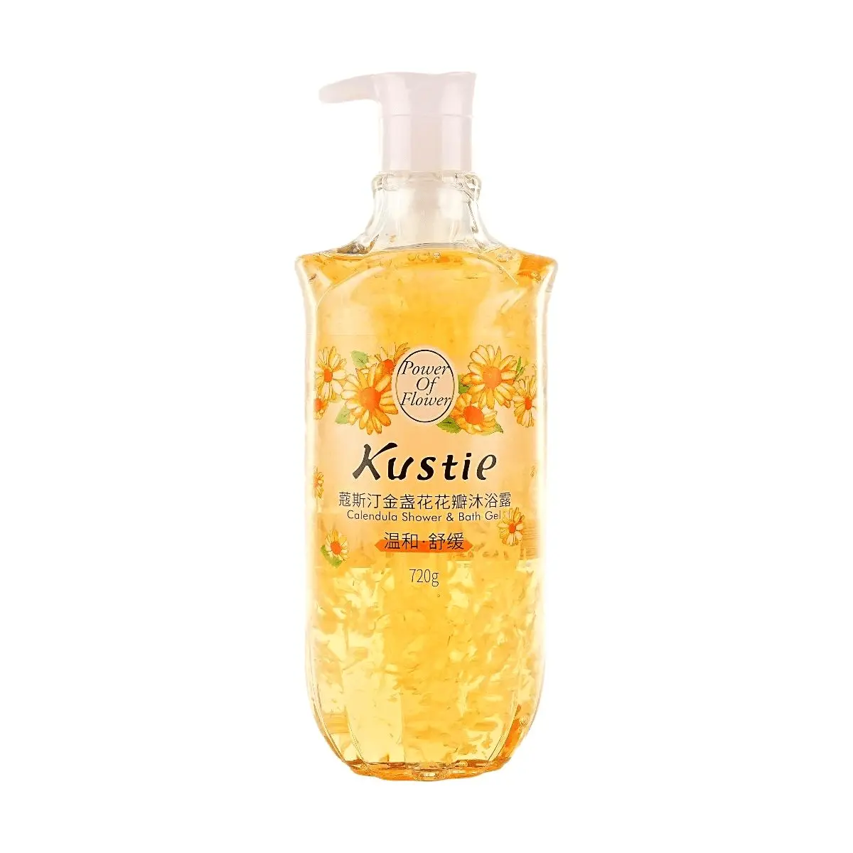 Kustie Calendula Petal Body Wash Gentle Cleansing Soothing Hydration Long-Lasting Fragrance 720g