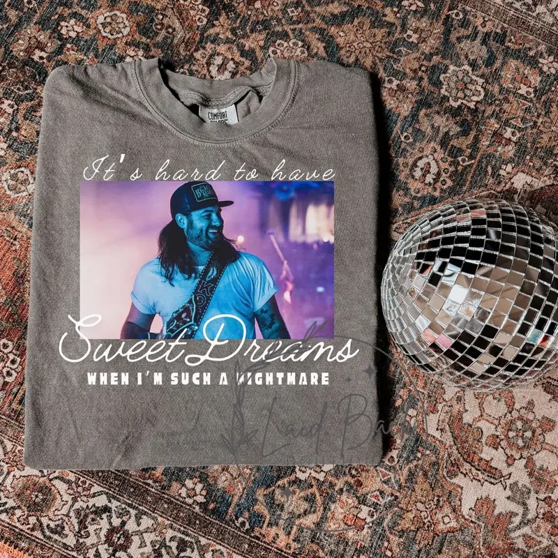 It’s hard to have sweet dreams T-shirt Top Tee Tshirt Menswear Top