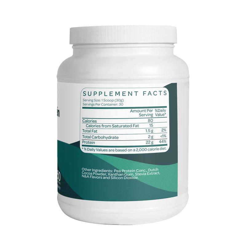 Vegan Pea Protein Powder (Chocolate) Optimum Natural Fitness Muscle Supplement