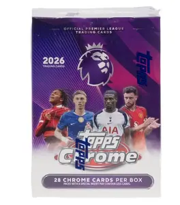X 2 (TWO) Packs of 2026 Topps Chrome Premier League EPL Soccer Blaster Box