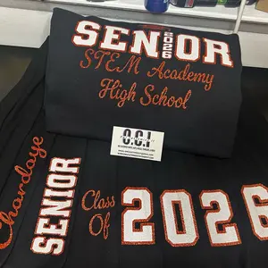 Custom Senior class 2026 Skirt Set Top Womenswear Fit Clothes Glitter