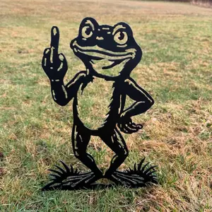 Flipping Off Metal Frog