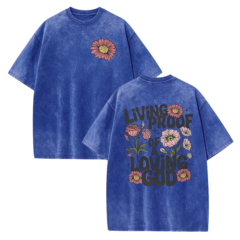 Washed T-shirt-Blue