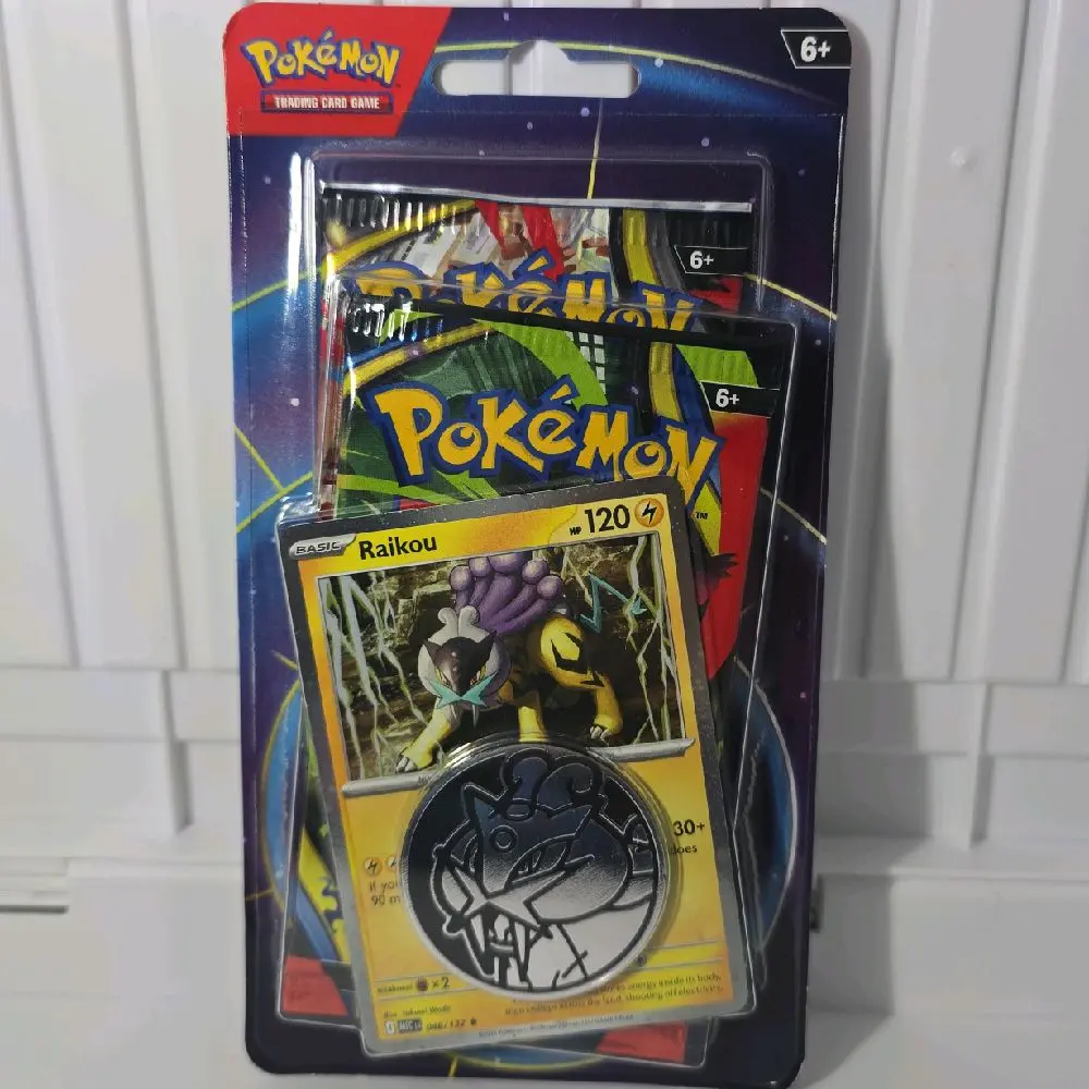 Pokemon TCG: Raikou Card, Coin, & 2 Booster Packs *Ripped Live - TikTok Shop