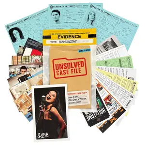 Luna Knight Murder Mystery Game | Viral Unsolved Cold Case Detective Mini Kit | Real Investigation with Evidence and Clues | Great for Adult Game Night, Date Night Ideas & Fun Party Games, Tabletop Games