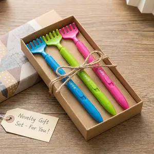 Funny Tickling Pens Set of 3 Retractable 0.7mm Black Creative Stationery for Office School Home Desk Prank Gift Novelty Decompression