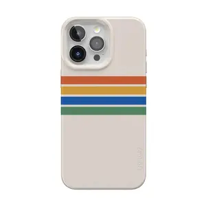 Casely iPhone 15 Pro Max Case | Totally Groovy | Rainbow Stripes Color Block | Compatible with MagSafe | Classic Ultra Thin Design