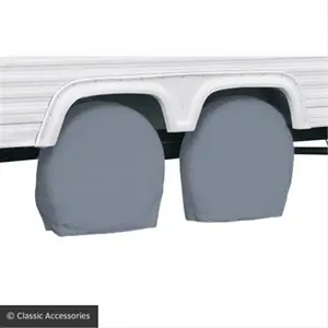 212 MAIN Multi-Sizes Slip-On Fit Sunproof RV Windshield Cover, 26.75-29 in., Gray, 2-Pack, Sun Protection