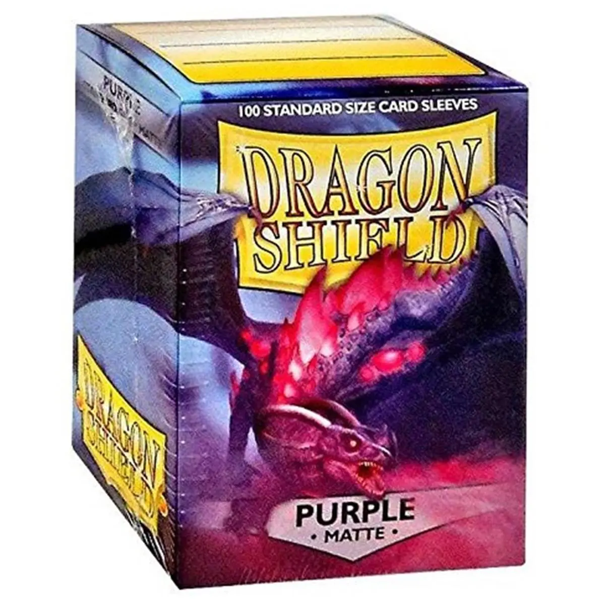 Arcane Tinmen Original Dragon Artwork DP Dragon Shield Card Sleeves - Matte Purple, 100 Count, Printed Label, Sturdy Cardboard