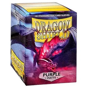 Arcane Tinmen  DP Dragon Shield Card Sleeves, Matte Purple - 100 Count