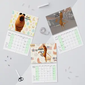 Marcus The Worm Wall Calendar 2026, Funny VRChat Meme 2026 Calendar, Cute AI Worm Gift, Home Decor, Planning Calendar SNG