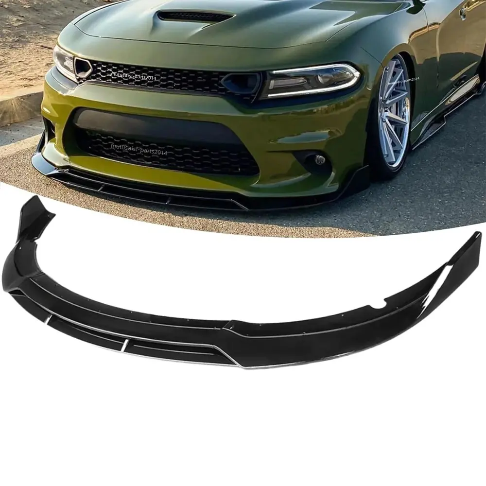 Front Bumper Lip Splitter Spoiler Carbon Fiber Style for Dodge Charger 2015-2023 Car Body Exterior Decoration Accessories
