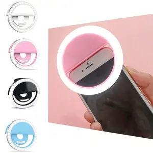Portable Clip-On Light, Rechargeable Ring Light, Universal for Phone/computer/camera, Mini LED Light for Photography and Video, Portable Selfie Light