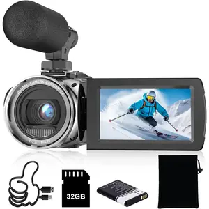 Video Camera, FHD 4K 48MP Recorder for YouTube, 32G SD Card Vlogging Camera for , 3" 270? Rotation Screen 18X Zoom Vlogging Camcorders,  for ,Teens,Students,Beginners,Elders