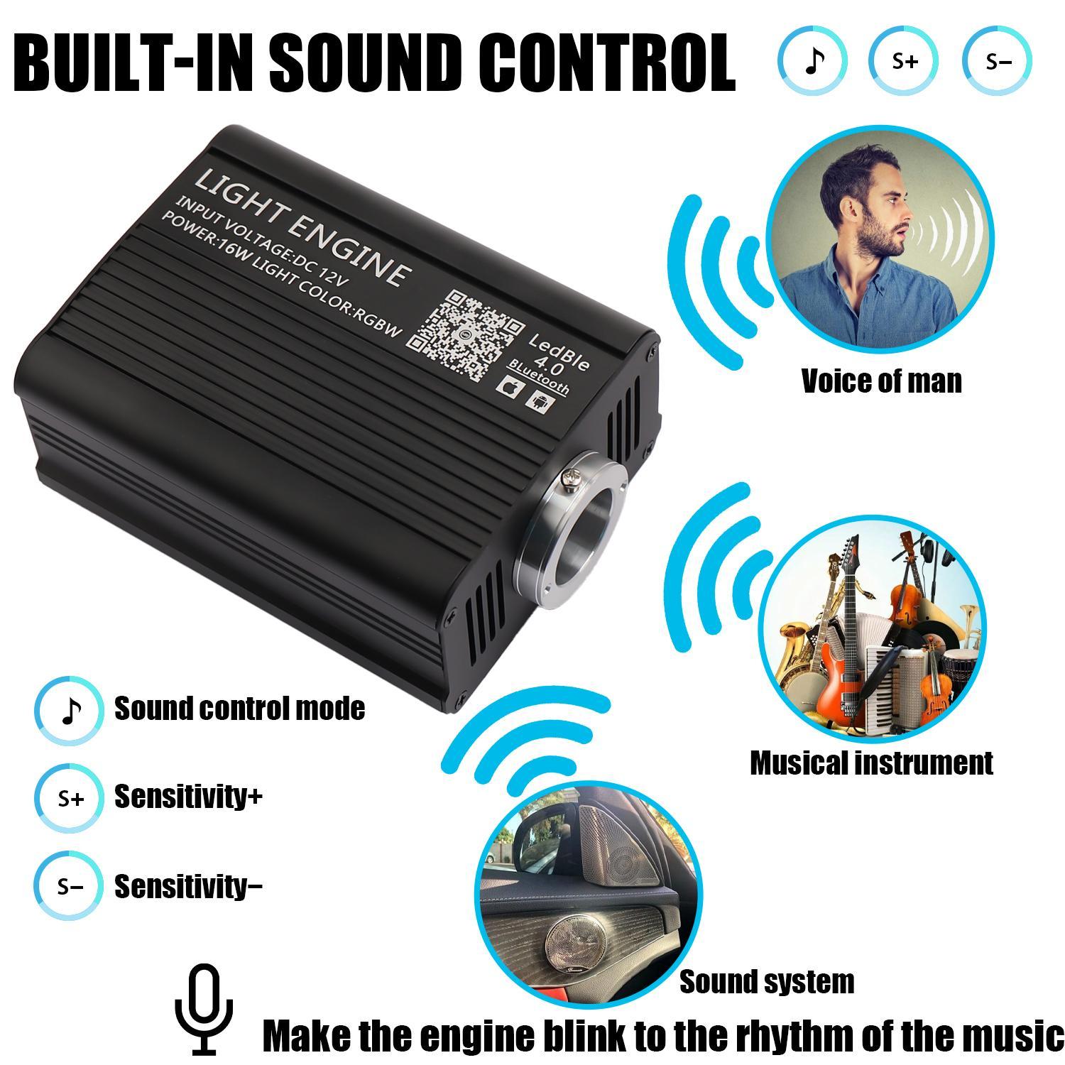 1000pc Fiber Optic Star Light Kit | Car Headliner Roof Twinkle Ceiling Lights | RGB Music Activated Fiber Optic Lamp for Home Theater Car Interior 1000pc Fiber Optic Star Light Kit | Car Headliner Roof Twinkle Ceiling Lights | RGB Music Activated Fiber Optic Lamp for Home Theater Car Interior