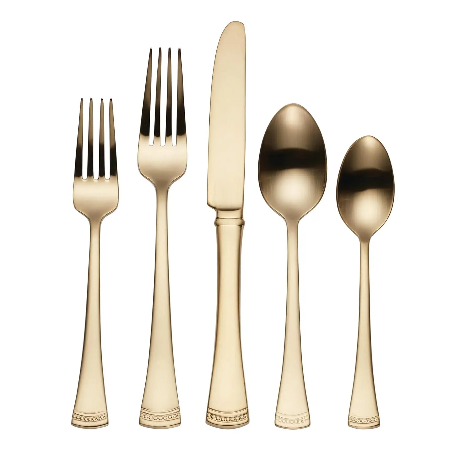 Lenox Portola Gold Satin 20-Piece Silverware Set for 4, Flatware