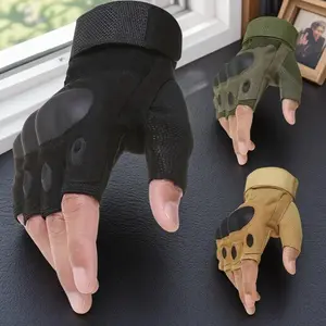 Half Finger Tactical Training Gloves, Breathable Quick Drying Non-slip Gloves, Multifunctional Protective Gloves for Outdoor Sports, Workout Accessories