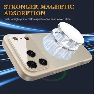 Convert to 17-AG Style Protective Case for iPhone 13-17 Series, available in 5 colors: Orange/Graphite Black/Silver/Deep Blue/Desert Gold，Shell Oil-Sprayed, Acrylic Glossy Lens, Electroplated AG PC Back Panel