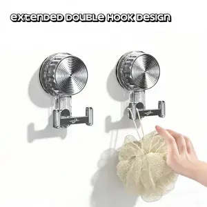 Clear Front Door Wreath Hook, 4 Count Detachable Suction Cup Wreath Hanger, Home Decor for Window Glass Door, Detachable Hooks