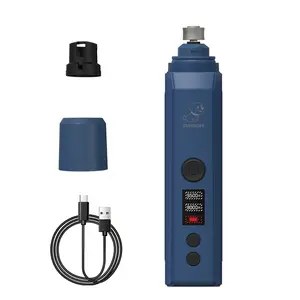 electric Pet Nail Trimmer for Cats & Dogs - LED Dual Lights, 45dB Ultra-Quiet, 2 Speed 3 Modes, Non-Slip Grip, Diamond-Ceramic Head, Type-C Fast Charging