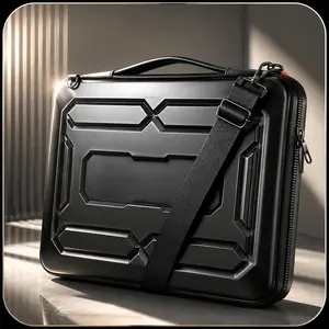 MOSISO 15.6-Inch Hard Shell Laptop Shoulder Bag, Waterproof Shockproof EVA Case, Compatible with MacBook Pro 16, 15-16 Inch Lenovo HP Dell Notebooks, Black