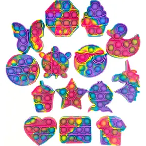 14 Pack Pop Fidget Sensory Toys Party Favors for Kids 4-8 8-12 Year Boys Girls Mini Fidget Toy Bulk Bubbles Popper for Easter Basket Stuffers Stress Toy for Birthday Party Favors Toddler Toys
