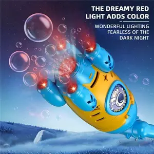 Automatic Light Remote Bubble Machine, Bike Mountable, Perfect for Family Outdoor Fun, Ideal Gift for Boys Girls, Includes 2 Bottles & Battery