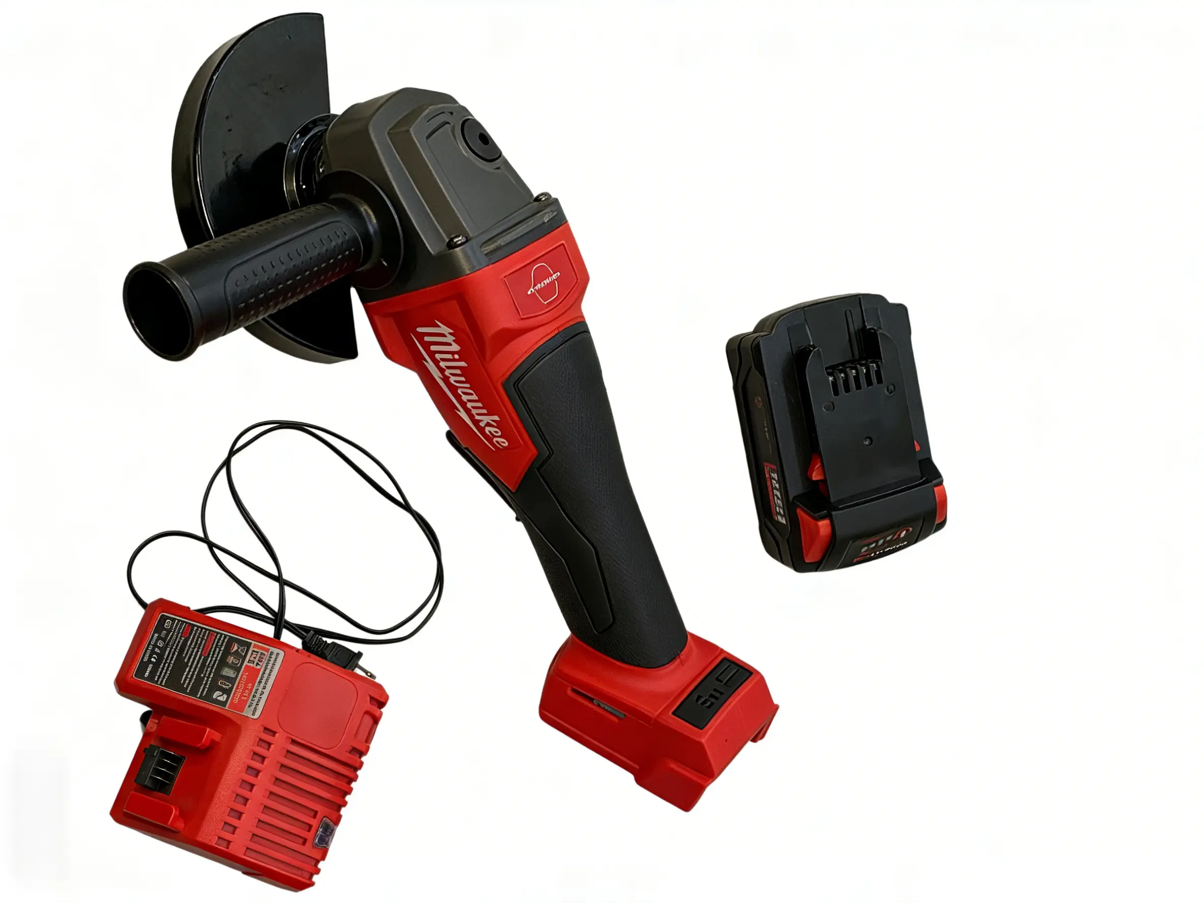 Milwaukee 125mm Battery-Powered Brushless Cordless Angle Grinder, Heavy-Power Durable Hand Tool for Metal Cutting, Surface Polishing, Automotive Repair & DIY Projects