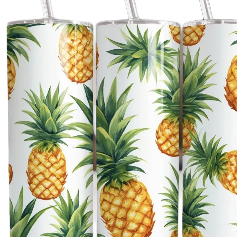 20 oz pineapple design tumbler