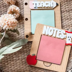 Personalized Post-it Note Holder, Customizable Style, Ideal Gift for Teacher Appreciation, Office or End-of-School-Year Gifting