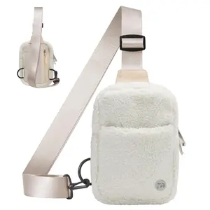 Mum'S Memory Fleece Small Crossbody Bags for Women Trendy with Two-Way Zipper - Sling Bag for Women Crossbody Purse - Sherpa Fanny Pack Crossbody - Chest Bag for Women Does not apply