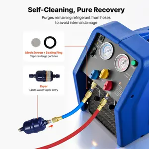 Automatic refrigerant recovery machine air conditioner cold storage single cylinder refrigerant extraction electric aluminum alloy snow type air conditioner fluorine collection machine