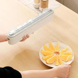 Kitchen wrapDispenser - Magnetic Aluminumfoil Organizer, Tinfoil Box with Cutter, Long Lasting Multipurpose Storage | for Cutting Pp wrapAluminumfoil Wax Paper Household Kitchen Countertop