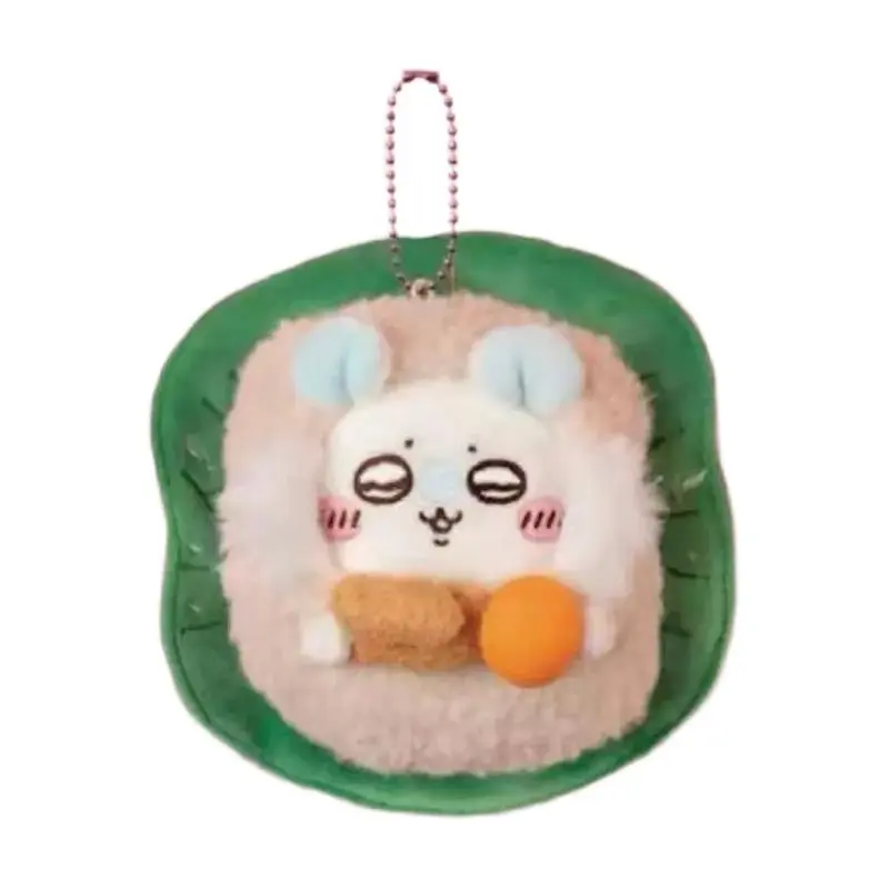 Chiikawa Anime Fabric Food-Themed Embroidered Plush Keychain - 10-12 cm Cute Usagi Hachiware Collector's Edition Dim Sum Pendant, Hong Kong Tea Time Birthday Gift (Toys & Hobbies, DIY Felt Crafts)